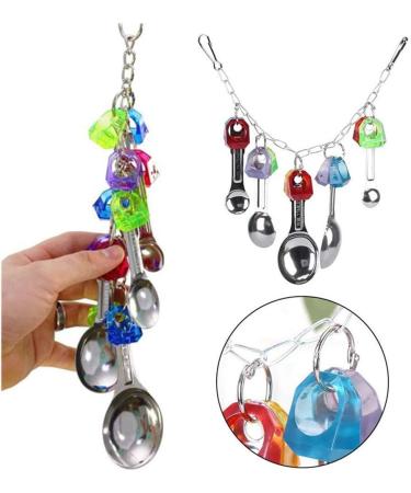 Ycnpeatt 1Piece Bird Swing Toys Parrot Hanging Chewing Toys for Parakeet Cockatiel Conure Cockatoo Macaw African Greys Parrot Cage Toys Blue - Buy Online on SooperMarket.com