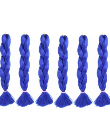 Eunice Hair 24" Braided Hair Extensions Synthetic Hair 60cm 100g/piece 24" 6pcs Black Brown