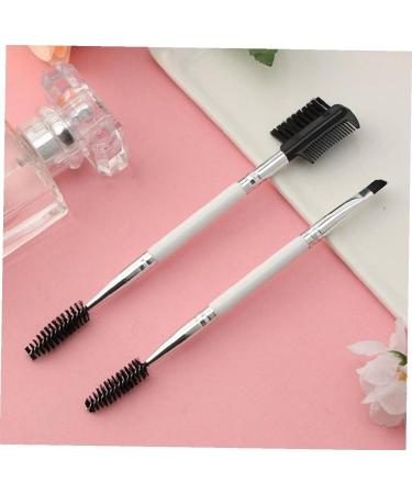 Tossper Eyebrow Brush Set - 2 Angled Brushes & Spoolie with Forehead Comb | Professional Eye Makeup Tools for Perfect Brows - Buy Online on SooperMarket.com