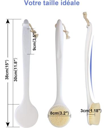 HORJOR Long Handle Back Scrubber Shower Brush for Men and Women - Bath Scrubbers for Shower Use - Buy Online on SooperMarket.com