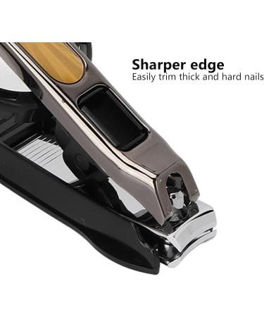 Nail Clipper Nail Trimmer with Removable Magnifying Glass Heavy Duty Fingernails Toenails Clipper for Elderly or Visually Impaired (Black) - Buy Online on SooperMarket.com