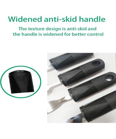 Healthman Adaptive Tableware 4-pieces Dinnerware with Non-Slip Handle Suitable for People with Inconvenient Hands and The Elderly Weightless Adaptive Eating Flatware - Buy Online on SooperMarket.com