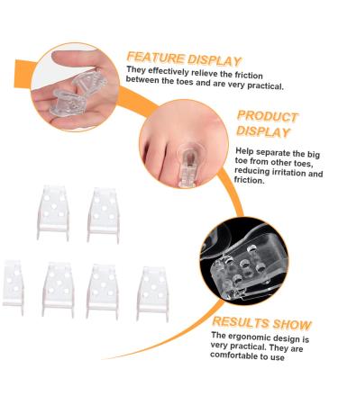 FOMIYES 3 Pairs Toe Splitter Nail Tool Thumb Splint Nail Protector Toe Dividers Valgus Correct Bunion Protector Foot Separator Toe Spacers for Feet Foot Toe Separator Man Sebs Stretcher - Buy Online on SooperMarket.com