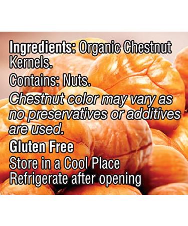 Galil Organic Roasted Chestnuts - 3.5 Oz Bags (Pack Of 6) - Gluten Free, All Natural, Vegan Snack - Perfect for Snacking, Baking, and Cooking - No Preservatives - Buy Online on SooperMarket.com