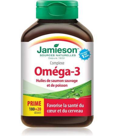 Jamieson Omega-3 Complex Wild Salmon and Fish Oils 1 000 mg - Buy Online on SooperMarket.com
