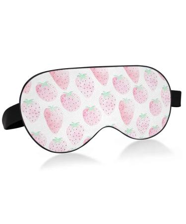 Haskirky Light Blocking Eye Mask Breathable and Adjustable Adult Men and Women Travel on Business Trips Yoga Meditation Light Smooth Comfortable Eye Mask Office Deep Sleep Goodies Pink Watercolor S