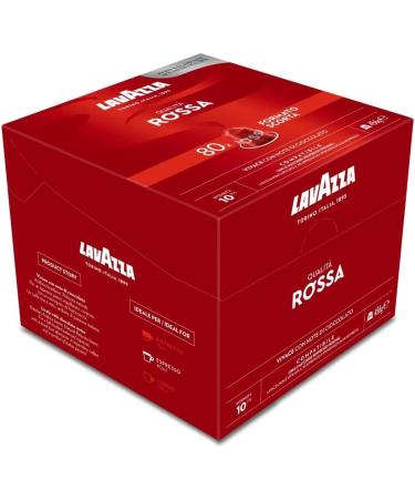 Nespresso Compatible Lavazza Qualita Rossa 80 Aluminium Coffee Capsules Family Pack - Dried Fruits Hazelnut Chocolate 80 Count - Buy Online on SooperMarket.com