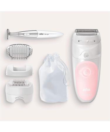 Braun Silk- pil 5 Epilator & Women's Razor - Electric Hair Removal & Bikini Trimmer with Massage Attachment Swiveling Head | Shop Internationally - Buy Online on SooperMarket.com