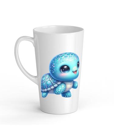 White Ceramic Baby Turtle Mug - Large 483 ml Perfect for Hot Chocolate or Milk Fun and Easy to Use