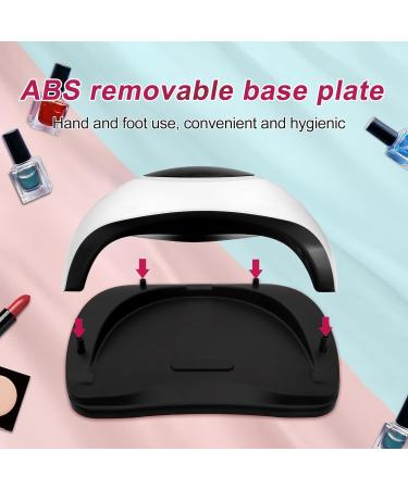 220W LED UV Nail Lamp for Gel Nails | Professional Faster Nail Dryer with 4 Timers | Touch Screen, Portable Handle | Cures Gel Nail Polish | White-Black - Buy Online on SooperMarket.com