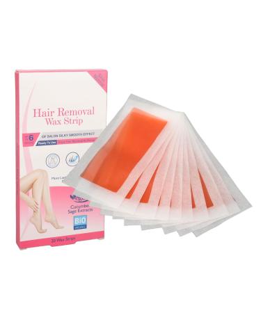 Hair removal wax strips 20 pieces strips of body wax depilatory agent for women and men deep cleaning face body lips legs hair for normal skin
