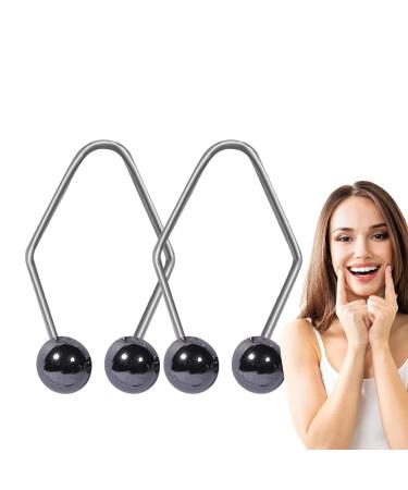 Dimple Trainer | Dimple Makers | Face Muscle Trainer | Stainless Steel Rustproof Smile Exercisers | Women Men Smile Correctors | Facial Beauty Training Tool For Working Reading (Black)