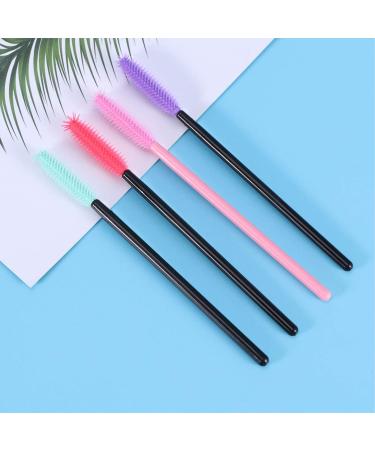 LEORX 200pcs Silicone Eyelash Brushes Disposable Mascara Applicator Wands Brush for Lash Extensions (Colorful) - Buy Online on SooperMarket.com