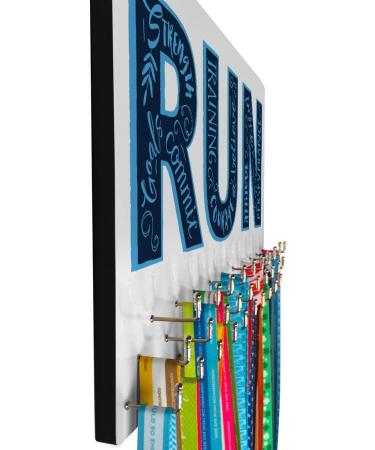Gone For a Run Hooked On Medals (Large) - White | Inspirational Runner Medal Hanger - Buy Online on SooperMarket.com