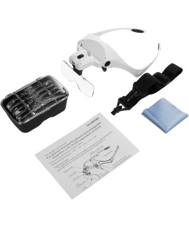 Joybest Headband Magnifier with LED Light - Handsfree Magnifier Glasses for Reading, Jewelry Loupe, Watch Repair, Sewing & More - Includes 5 Replaceable Lenses - Buy Online on SooperMarket.com