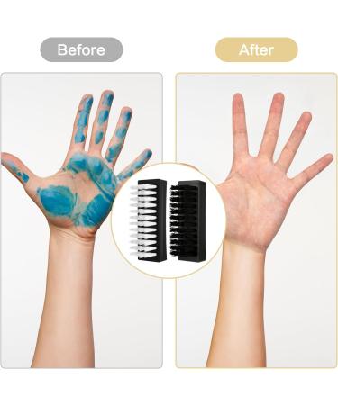 Amaxiu Hand Nail Brush for Cleaning Fingernails Durable Nylon Firm Stiff Scrub Bristles Nail Scrubber Brushes for Men Mechanics Gardeners Scrubbing under Fingers Foot Toes(2 Pack Black+White) - Buy Online on SooperMarket.com