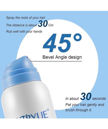 Waterless Dry Shampoo Powder Spray 6.73oz - Nourishing Lemon & Orange Scent - Instantly Absorbs Oil for All Hair Types - Travel Size Refreshing Dry Shampoo - Buy Online on SooperMarket.com