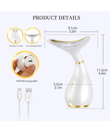 Ms.W 3-in-1 Beauty Massager for Face and Neck with Heat, Vibration and LED - Electric Facial Tool for Skin Firming and Smoothing - Buy Online on SooperMarket.com