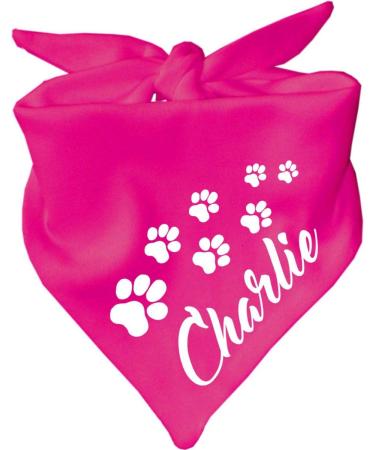 Little Fratz Dog Triangle Scarf (Colour: pink) (Size 2 (68 cm)) Name of the dog 68 x 20 pink