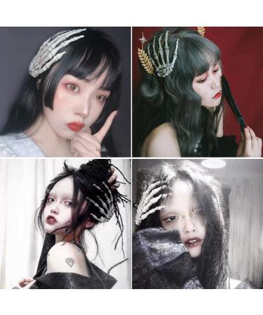 Halloween Skeleton Hand Hair Clips - Horror Bone Claw Hairpins for Women/Girls, Cosplay Costume Accessories - Buy Online on SooperMarket.com
