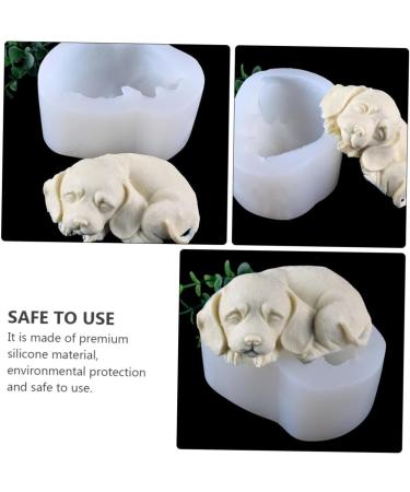 IMIKEYA Dog Fondant Molds 2pcs Mold White Cake 3D Silica Gel Decorate Baking Fondant Mold 10.8X8.5X5CMx2pcs - Buy Online on SooperMarket.com