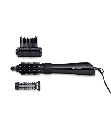 Braun Satin Hair 5 Warm air curling brush with volume attachment and special styling attachments AS 530 black 1-pack warm air-lock brush