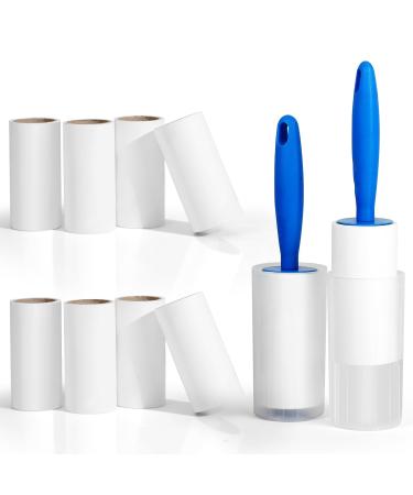 Czemo lint roll 10 rolls with 2 rollers 2 dust protection cover animal hair roller set 10 replacement rolls 60 adhesive leaves The animal hair dust lint of clothing furniture and car seats remove
