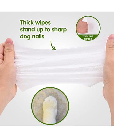 Docatty Pet Wipes - 50 Plant-Based Compostable Wipes for Dogs & Cats | Hypoallergenic & Deodorizing Grooming Wipes for Paws, Body & Butt - Buy Online on SooperMarket.com