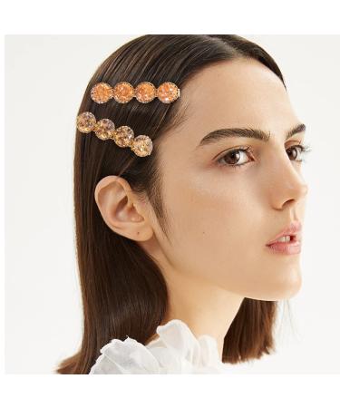 16Pcs Crystal Hair Clips - Round Rhinestone Duckbill Hair Barrettes for Women - Bling Geometric Alligator Hair Pins - Wedding Bridal Bridesmaid Hair Accessories - Buy Online on SooperMarket.com