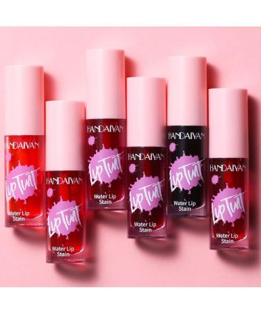 6 Color Lip Tint Stain Set - Matte Velvet & Watery Lip Stain with Moisturizing Plumping Effects - Shimmery Mini Liquid Lipstick - Waterproof, Long-Lasting Lip Color Makeup - Buy Online on SooperMarket.com
