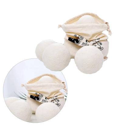Wool Laundry Balls 6PCS Dryer Balls Reusable Fabric Softener Wool Reduces Clothing Wrinkles and Saves Drying Time Diameter 6cm Lasts Over a Thousand Loads
