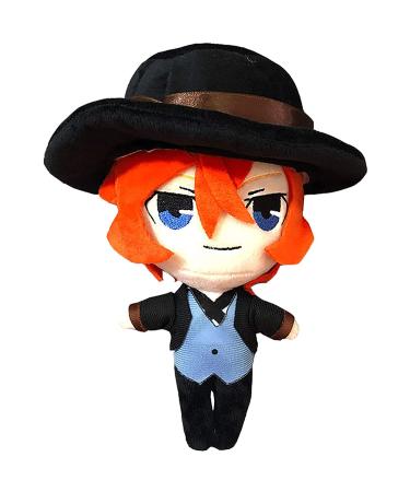 Tongyundacheng Bungo Stray Dogs Plush Pillow Doll 20cm Dazai Osamu Ryunosuke Nakahara Chuuya Manga Character Figures Anime Stuffed Cute Soft Plushie Dolls Decorative 20CM Nakahara Chuuya