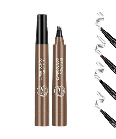 Waterproof Natural Eyebrow Pencil Precision Eyebrow Pencil Natural Fine Stroke Microblade Eyebrow Pencil Create Natural Eyebrows Easily Beautiful and Long-Lasting Waterproof Eyebrow Pencil Dark Brown