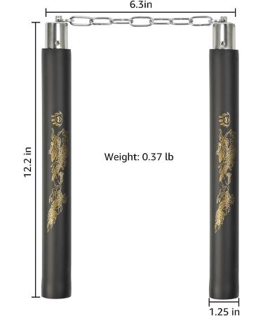 Zalani Safe Foam Rubber Training Nunchucks (2 Pack Black) - Ideal for Safe and Effective Martial Arts Practice - Buy Online on SooperMarket.com