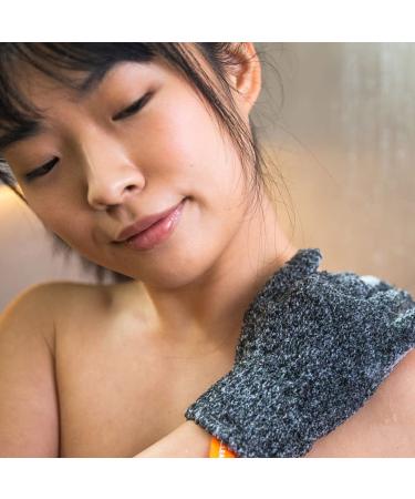 Cleanlogic Detoxify Charcoal Exfoliating Body Gloves - Vegan Assorted Colors 3-Pack for Smooth Healthy Skin - Buy Online on SooperMarket.com