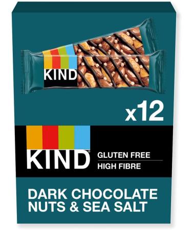 KIND Bars Gluten Free Snack Bars Dark Chocolate Nuts & Sea Salt 12 Bars (Packaging May Vary) & Bars Gluten Free Snack Bars Caramel Almond & Sea Salt 12 Bars Dark Chocolate Nuts & Sea Salt + Bars Caramel Almond & Sea Salt - Buy Online on SooperMarket.com
