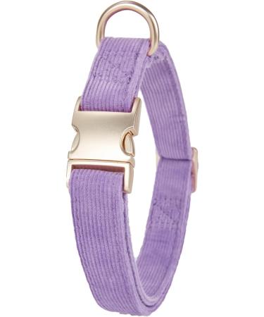 YUDOTE Ultra-Soft Dog Collar for Small Dogs | Natural Cotton Cord Sensitive Skin Friendly | Lilac S (1 Pack) - Buy Online on SooperMarket.com