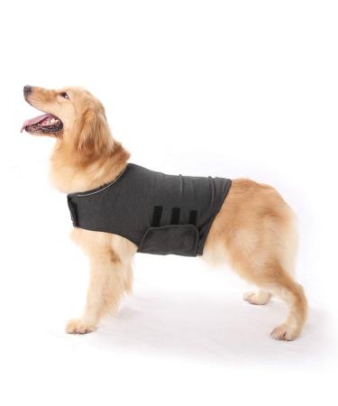 Ruiqas Sport Dog Anxiety Jacket Calming Coat Thunder Dog Wrap for Anxiety Stress Relief for Small and Large Big grey S