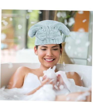 MAGICLULU 1pc Shower Cap Fabric Bow Tie Girl Towel Hat Green 27x25cm - Buy Online on SooperMarket.com