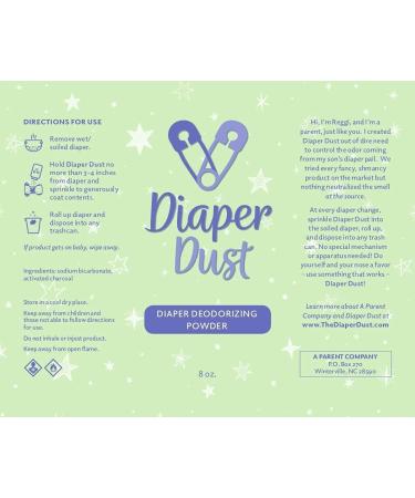 Diaper Dust | Diaper Deodorizing Powder (2ct) | Unscented Activated Charcoal Eco-Friendly Portable Solution - Buy Online on SooperMarket.com