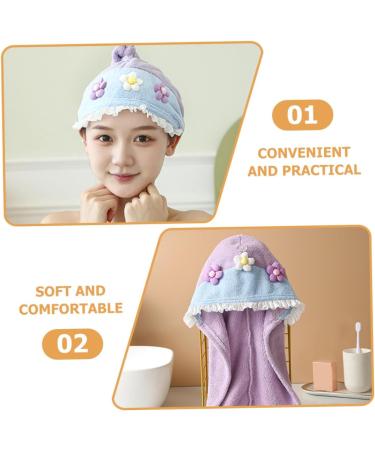Beavorty Dry Hair Cap Hair Drying Cap Shower Caps Washcloth Turban Bathing Cap Hair Drying Hat Cute Rapid Hair Drying Hat Rapid Drying Hat The Flowers Towel Bath Skirt Scarf Coral Fleece As Shown 65.00X25.00X0.50CM - Buy Online on SooperMarket.com