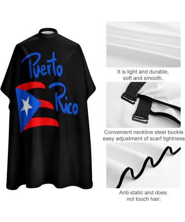 Puerto Rico Flag Hair Salon Cape | Hairdressing Gown & Barbers Apron for Stylish Haircuts - Buy Online on SooperMarket.com