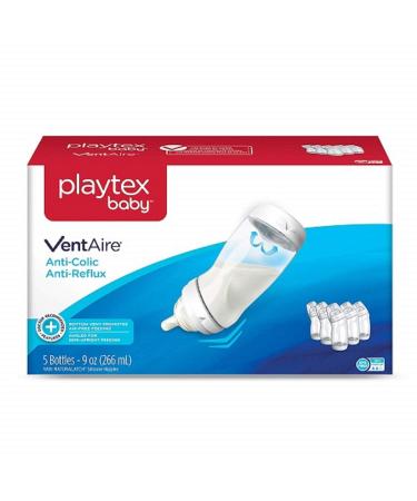 Playtex 05226 Baby Ventaire Anti Colic Baby Bottle BPA Free 9 Ounce - 5 Pack