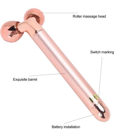 3D Roller Face Massager V Shaped Facial Rollers Face Slimming Tightening Tool Lifting Face Lines Remove Puffiness (Rose Gold) - Buy Online on SooperMarket.com