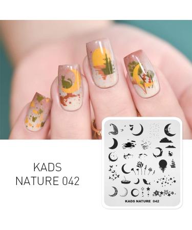 Alexnailart Stainless Steel Nail Stamping Template - Manicure Nail Art DIY Decoration NA042 - Buy Online on SooperMarket.com