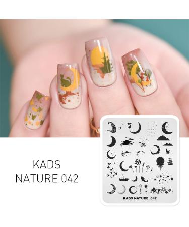 KADS Nail Stencil - Moonfish Image Nail Art Stamping Plate for DIY Manicure | Natural Nail Tool (NA042) - Buy Online on SooperMarket.com
