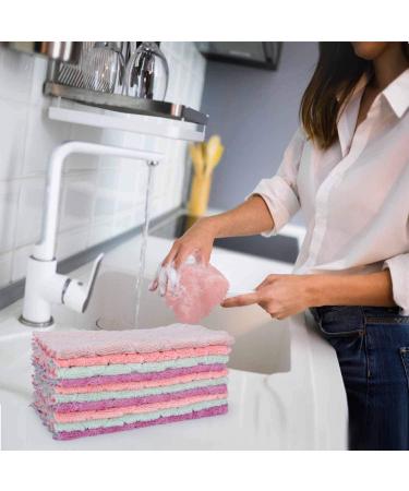 12 Pack Double-Sided Microfiber Cleaning Cloths - Lint Free & Highly Absorbent - Multi-Purpose Kitchen & Car Towels - Buy Online on SooperMarket.com