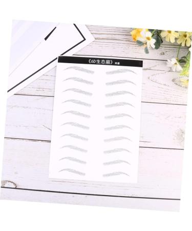 HAPINARY 6 Sheets Pairs Artificial Eyebrow Patch Eyebrow Waterproof Clear Artificial Hairs Eyebrow Gel Black - Buy Online on SooperMarket.com