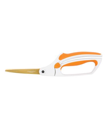 Fiskars Fabric, Easy Action 8 Inch Titanium Scissors, Orange/White