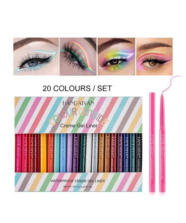 Luxsea Eye Liner Pencil Set - 20 Colors, Waterproof, Matte, Long Lasting Makeup Pencils - Quick Dry Ultra Eyeliner Set for Women - 20 PCS, Colored Eyeliners and Shadow Pencils - Buy Online on SooperMarket.com